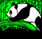 Dibujo Oso panda comiendo pintado por osopanda