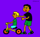 Dibujo Triciclo pintado por mali