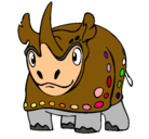 Dibujo Rinoceronte pintado por brandon
