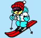 Dibujo Niño esquiando pintado por chikoski