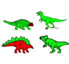 Dibujo Dinosaurios de tierra pintado por kevin