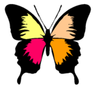 Dibujo Mariposa con alas negras pintado por ani