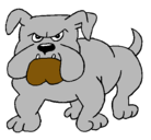 Dibujo Perro Bulldog pintado por pedro
