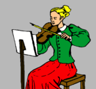 Dibujo Dama violinista pintado por eliezerinzunza