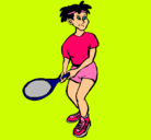 Dibujo Chica tenista pintado por LORENA