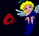Dibujo Ángel pintado por albamilara