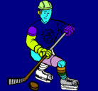 Dibujo Jugador de hockey sobre hielo pintado por tomy