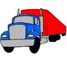 Dibujo Tráiler pintado por camion