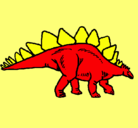 Dibujo Stegosaurus pintado por gondi