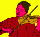 Dibujo Violinista pintado por critina