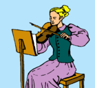 Dibujo Dama violinista pintado por vale