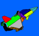 Dibujo Nave cohete pintado por jorje