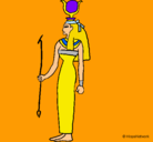 Dibujo Hathor pintado por olga