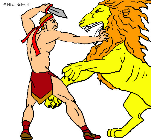 Gladiador contra león