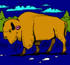 Dibujo Búfalo  pintado por brendapaola