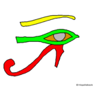 Dibujo Ojo Horus pintado por lisette