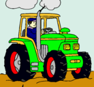 Dibujo Tractor en funcionamiento pintado por ANGELGABRIEL