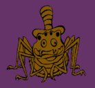 Dibujo Araña con sombrero pintado por mauriciot