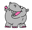Dibujo Hipopótamo pintado por danajimena