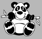 Dibujo Oso panda pintado por kIvO