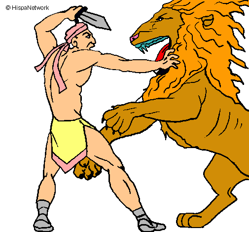 Gladiador contra león