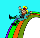 Dibujo Duende en el arco iris pintado por daniel