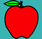Dibujo manzana pintado por elenafregenal