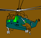 Dibujo Helicóptero al rescate pintado por daniel