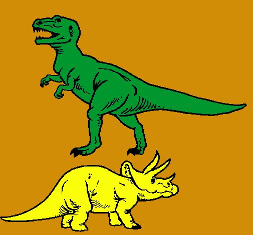 Triceratops y tiranosaurios rex