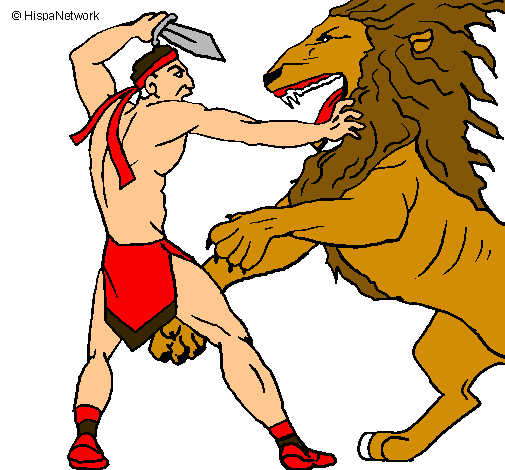 Gladiador contra león