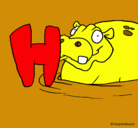 Dibujo Hipopótamo pintado por ignacioavalos