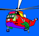 Dibujo Helicóptero al rescate pintado por mateio