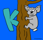 Dibujo Koala pintado por caro