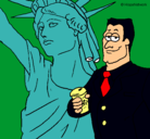 Dibujo Estados Unidos de América pintado por julianasilo
