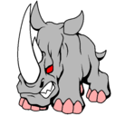 Dibujo Rinoceronte II pintado por yeyo22