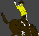 Dibujo Vaquero en caballo pintado por marcSilla