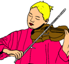 Dibujo Violinista pintado por vania