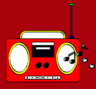 Dibujo Radio cassette 2 pintado por SNOOPY