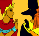 Dibujo Ramsés y Anubis pintado por Jorge5aos