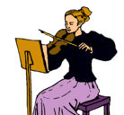 Dibujo Dama violinista pintado por leo01