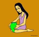 Dibujo Mujer y jarrón pintado por TANiiAA