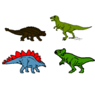 Dibujo Dinosaurios de tierra pintado por dinosaurios