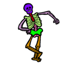 Dibujo Esqueleto contento pintado por LLLLLL