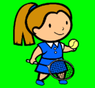 Dibujo Chica tenista pintado por Thalia