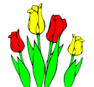 Dibujo Tulipanes pintado por jess