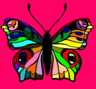 Dibujo Mariposa  pintado por colores