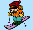 Dibujo Niño esquiando pintado por ANALUZ