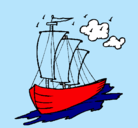 Dibujo Barco velero pintado por cis