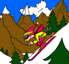Dibujo Esquiador pintado por ina