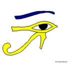 Dibujo Ojo Horus pintado por paco